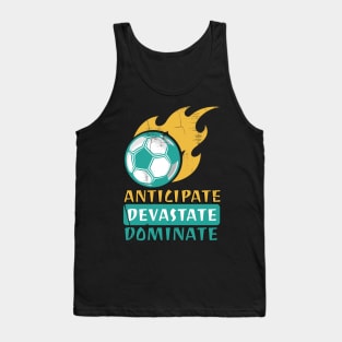 Anticipate Devastate Dominate FootBall Tank Top